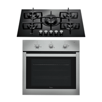 Combo Horno eléctrico 24" (61 cm) y Cubierta gas 5 puestos Vitrocerámica Negro