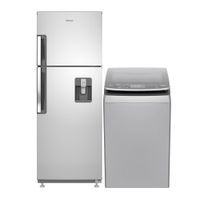 Combo Nevera Top Mount 286L y Lavadora Carga Superio 20kg