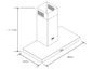 Campana de pared 90cm Acero Inoxidable