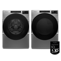 Combo Lavadora carga frontal Xpert Inverter 23kg y Secadora carga frontal a gas