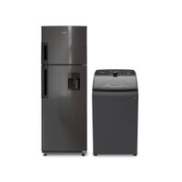 Combo Lavadora 20 kg Xpert Eco carga superior con agitador + Nevera Xpert Flow Top Mount 305 L (11p³)