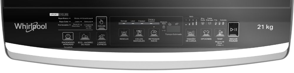 caracteristicas destacadas lavadora whirlpool