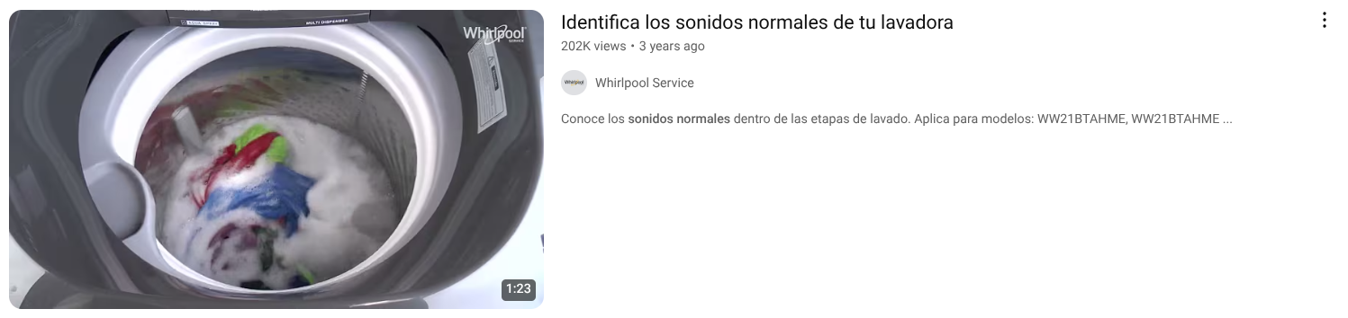 Identifica los sonidos normales de tu lavadora